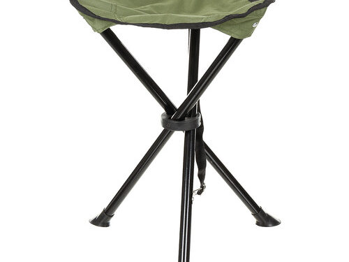 ZLOŽLJIV TRINOŽNI STOL – OLIVNO ZELEN (OUTDOOR)