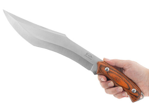LOVSKI NOŽ TIMBERFANG 38 CM – RECURVE BOWIE SURVIVAL NOŽ Z LESENIM ROČAJEM