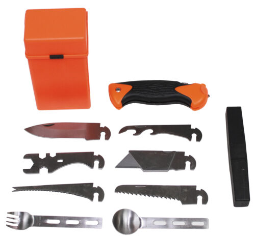 SURVIVAL SET "SPECIAL" – 27-DELNI KOMPLET ZA PREŽIVETJE (ORANŽEN)