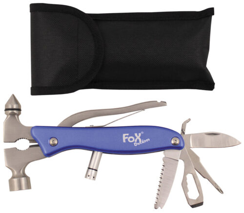 MULTITOOL "WORKER" – 11-FUNKCIJSKO ORODJE S KLADIVOM IN LED SVETILKO (MODER)