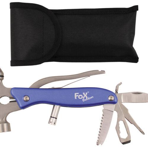 MULTITOOL "WORKER" – 11-FUNKCIJSKO ORODJE S KLADIVOM IN LED SVETILKO (MODER)