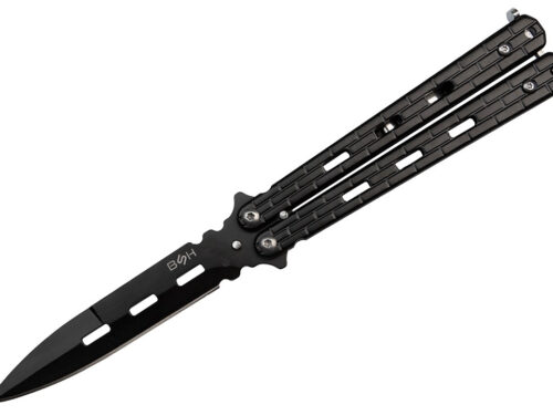 BUTTERFLY NOŽ FLIPPER BLACK – BALISONG IZ JEKLA 420