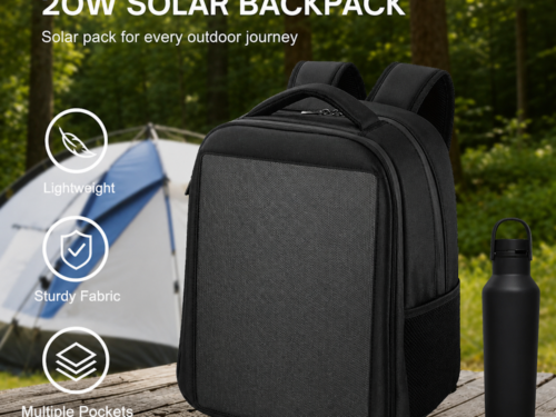 20 W SOLARNI NAHRBTNIK Z USB IN USB-C POLNJENJEM – VODOODPOREN, 30 L