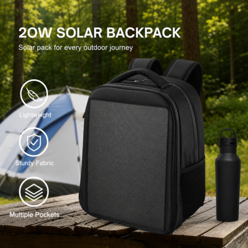 20 W SOLARNI NAHRBTNIK Z USB IN USB-C POLNJENJEM – VODOODPOREN, 30 L