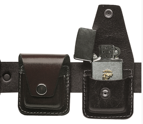 MIL-TEC® USNJEN ETUI ZA ZIPPO IN PODOBNE BENCINSKE VŽIGALNIKE – ČRN