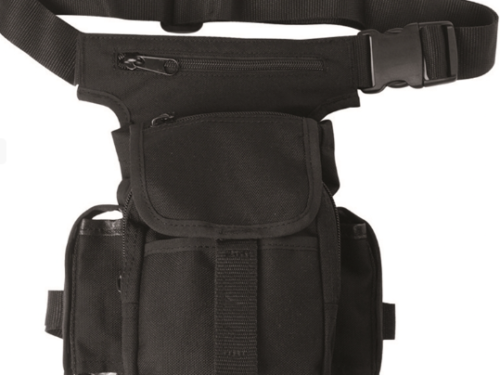 MIL-TEC® TAKTIČNA STEGENSKA TORBICA – DROP LEG, ČRNA