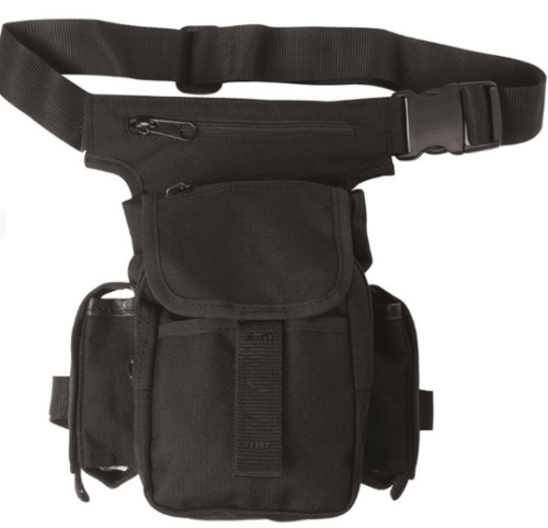 MIL-TEC® TAKTIČNA STEGENSKA TORBICA – DROP LEG, ČRNA