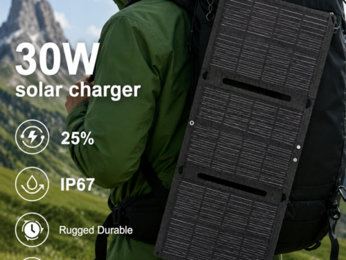 30 W VODOODPORNI ZLOŽLJIVI SOLARNI PANEL – USB + USB-C