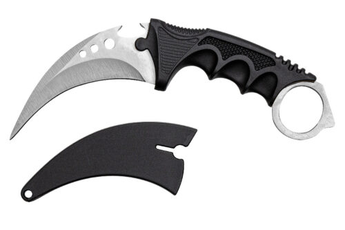 KARAMBIT CS:GO SILVER CLAW – TAKTIČNI NOŽ S SREBRNIM REZILOM IN ETUIJEM