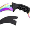 KARAMBIT CS:GO RAINBOW FADE – TAKTIČNI NOŽ Z MAVRIČNIM REZILOM IN ETUIJEM
