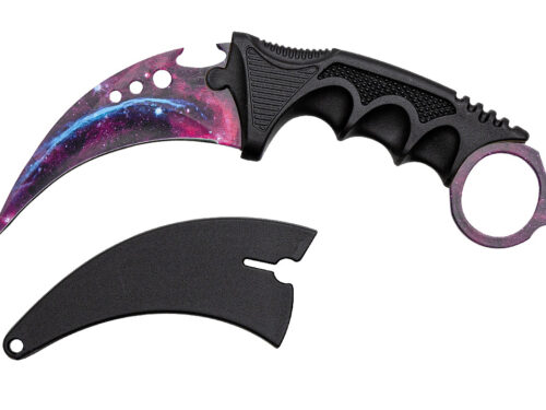 KARAMBIT CS:GO GALAXY – TAKTIČNI NOŽ Z VESOLJSKIM DIZAJNOM IN ETUIJEM