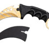 KARAMBIT CS:GO GOLDEN WEB – TAKTIČNI NOŽ Z ZLATIM PAJKOVIM DIZAJNOM IN ETUIJEM