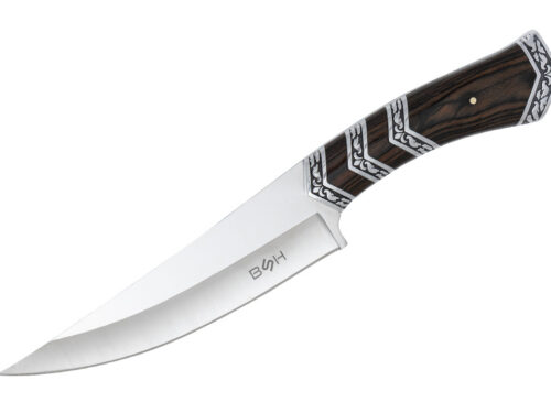 LOVSKI NOŽ BSH ADVENTURE ROYAL HUNTER – 31 CM, 440 JEKLO IN DEKORATIVNI LESEN ROČAJ