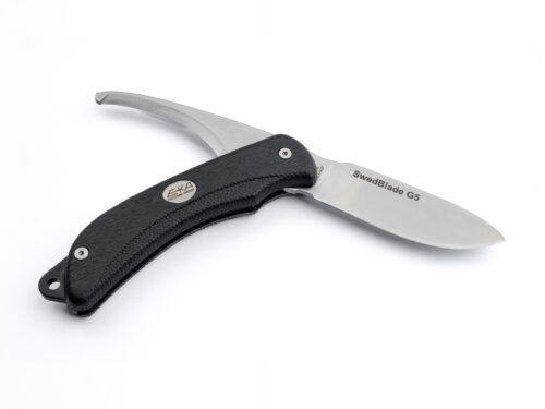 LOVSKI NOŽ EKA SWEDBLADE G5 BLACK – 2 ZAMENLJIVI REZILI, 12C27 IN KYDEX ETUI
