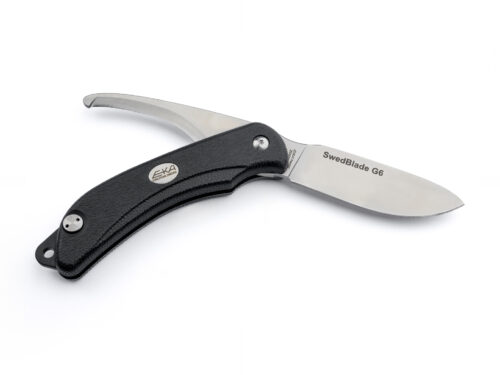 LOVSKI NOŽ EKA SWEDBLADE G6 BLACK – DVOJNO VRTLJIVO REZILO, ALLEIMA 12C27, KYDEX