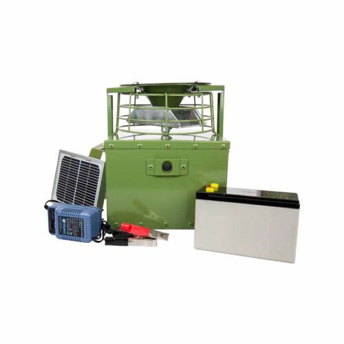 Alternative view of AVTOMATSKA KRMILNA NAPRAVA EUROHUNT PRO 12 V – KOMPLET S SOLARNIM PANELOM, BATERIJO IN POLNILCEM