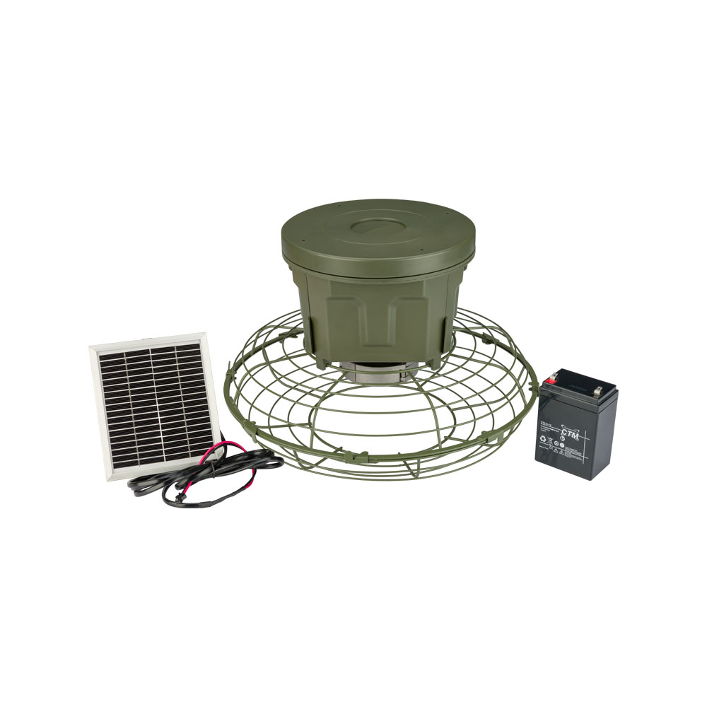 AVTOMATSKA KRMILNA NAPRAVA EUROHUNT EVOLUTION 2.0 12 V S SOLARNIM PANELOM IN BATERIJO